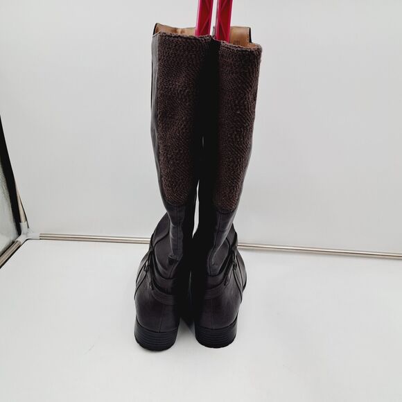 NWOB Life Stride Soft System Knee High Boot Low Heel 8.5 W Brown Inside Zipper - Picture 4 of 9